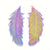 Multi-Colored Stainless Feather Embellishments