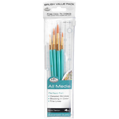 Fine Tip Mini Brushes (4) Pack