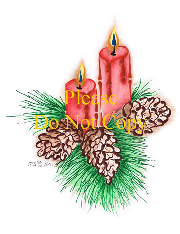 Candle & Pinecones Pattern