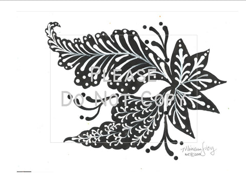 Black and White Floral