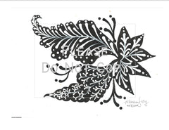 Black and White Floral