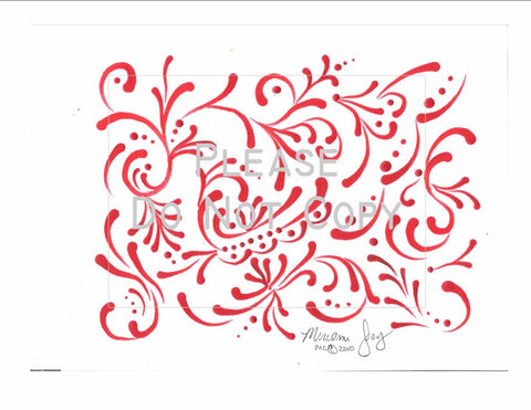 Red Swirls pattern