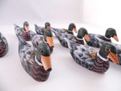 "Miniature" Mallard Wooden Ducks - Hand Carved/Painted