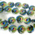 Peacock Feather Style Oblate Disc Coin Loose Shell Beads