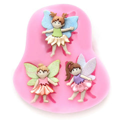 3 WHIMSICAL FAIRIES  Silicone Flat Mold