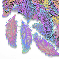 Rainbow Die-Cut Feathers