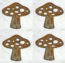 Mushroom Shapes 3" Rusty Metal Vintage Designs