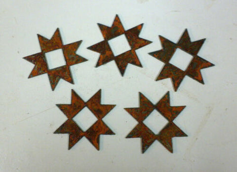 Quilt Block Shapes 3" Rough Rusty Metal Vintage